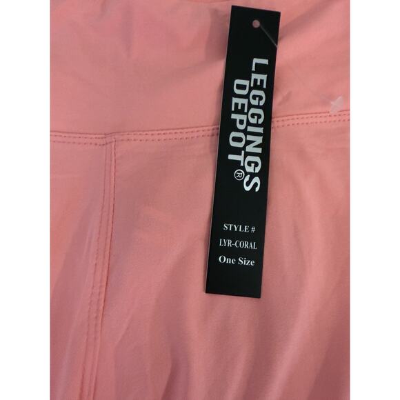 Lot Of 2 NWT Leggings Depot One Size New Yellow And Pink Cute Comfortable - Picture 3 of 4